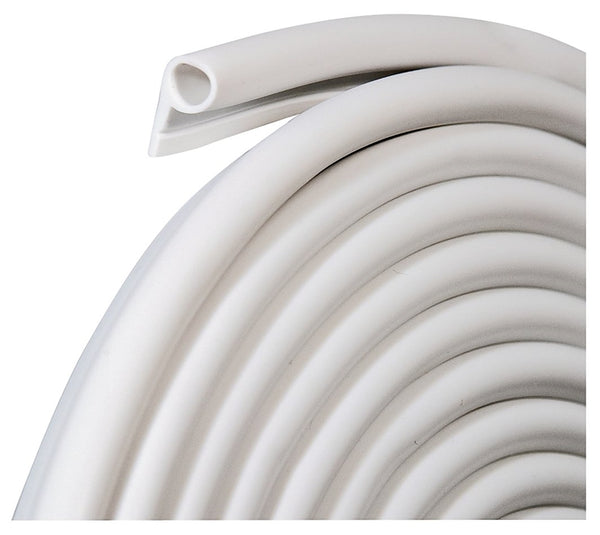 Frost King V18WH Gasket Weatherstrip, 1/2 in W, 1/4 in Thick, 17 ft L, Vinyl, White