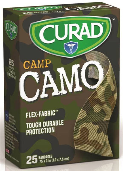 MEDLINE Camp Flex-Fabric 8545980 Adhesive Bandage, 3/4 in W, 3 in L, Fabric Bandage
