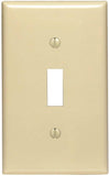 Leviton PJ1-I Wallplate, 4-7/8 in L, 3-1/8 in W, 1 -Gang, Nylon, Ivory