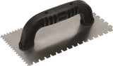 QLT 238 Trowel, 9 in L, 4 in W, Flat V and U Notch