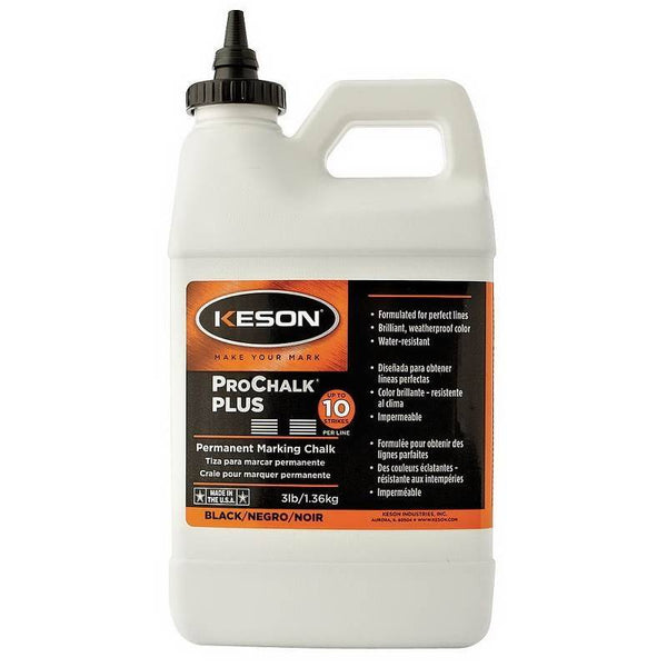 KESON PROCHALK Series PM103BLACK Marking Chalk, Black, Permanent