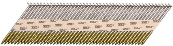 SENCO KC28APBX Collated Nail, 3-1-4 in L, Bright