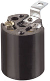 Leviton 3352-F Lamp Holder, 250 V, 660 W, Phenolic Housing Material, Black