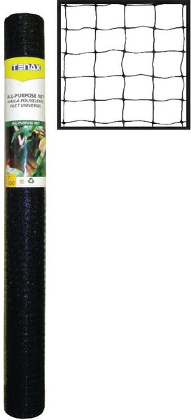 TENAX 2A140066 Protect Net, 100 ft L, 7 ft W, 0.79 x 0.79 in Mesh, Plastic, Black