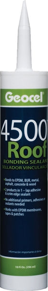 Geocel 4500 Series 55101 Roof Bonding Sealant, White, Liquid, 10 oz Cartridge