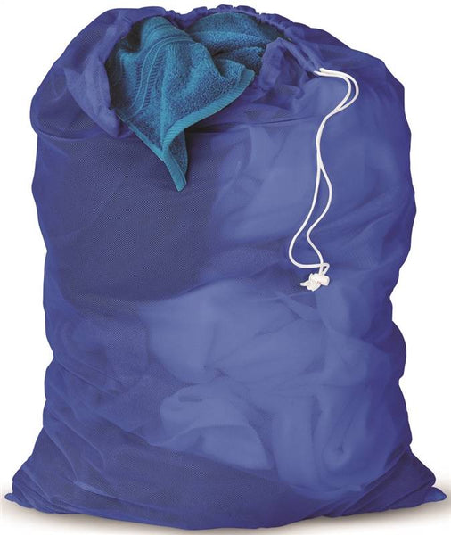 Honey-Can-Do LBG-01161 Mesh Laundry Bag, Drawstring Closure, Fabric, Blue