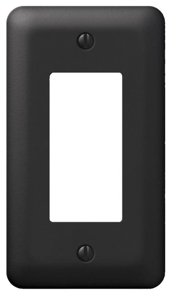 Amerelle Devon 935RBK Wallplate, 5 in L, 2-13/16 in W, 1 -Gang, Steel, Black