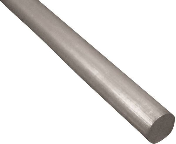 K & S 3057 Decorative Metal Rod, 3/8 in Dia, 36 in L, 1100-O Aluminum, 6061 Grade