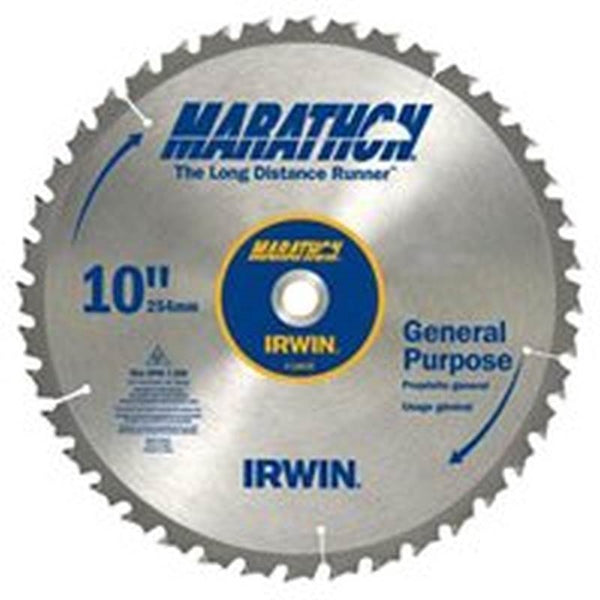 IRWIN MARATHON 24233 Table Saw Blade, 10 in Dia, 5/8 in Arbor, 24-Teeth, Carbide Cutting Edge