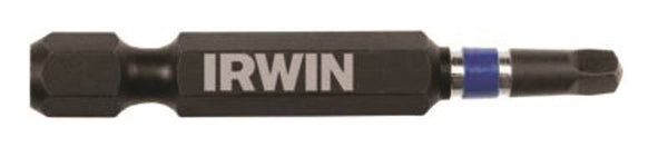 IRWIN 1837477 Power Bit, #2 Drive, Square Recess Drive, 1/4 in Shank, Hex Shank, 2 in L, S2 Steel