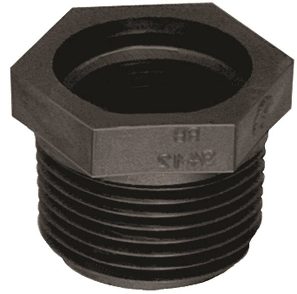 GREEN LEAF RB114-34P Reducing Pipe Bushing, 1-1/4 x 3/4 in, MPT x FPT, Black