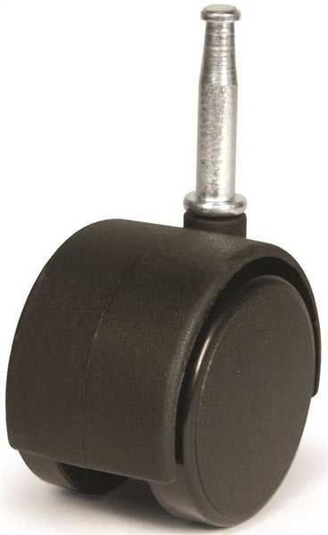 DH CASTERS C-T20S1BK Swivel Caster, 2 in Dia Wheel, Plastic Wheel, Black, 85 lb