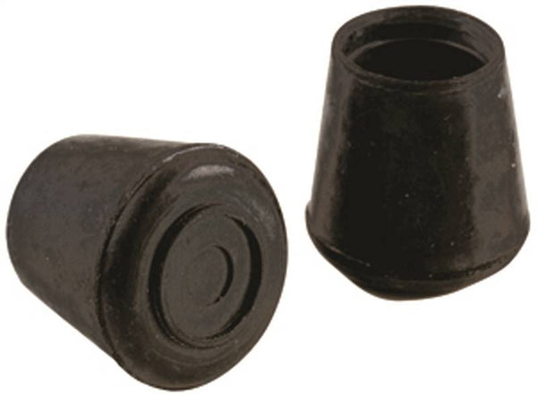 Shepherd Hardware 9127 Furniture Leg Tip, Round, Rubber, Black, 7/8 in Dia