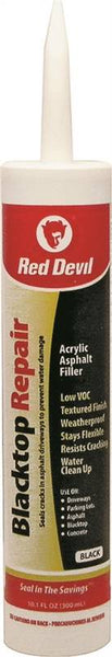 Red Devil 0637 Repair Sealant, Textured Paste, Black, Mild Acrylic, 10.1 fl-oz Cartridge