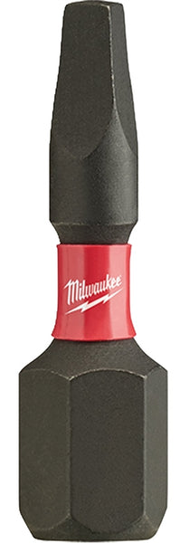 Milwaukee SHOCKWAVE 48-32-4761 Insert Bit, #1 Drive, Square Recess Drive, 1/4 in Shank, Hex Shank, 1 in L, Steel