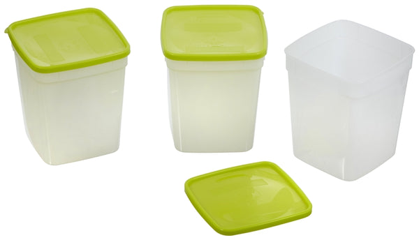 Arrow Plastic 4405 Storage Container, 1 qt Capacity, Plastic, Clear, 4-1/4 in L, 4-1/4 in W, 7-1/4 in H