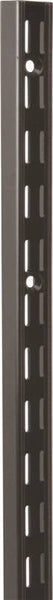 Knape & Vogt 82 BLK 63 Shelf Standard, 450 lb, 14 ga Thick Material, 1-1/16 in W, 63 in H, Steel