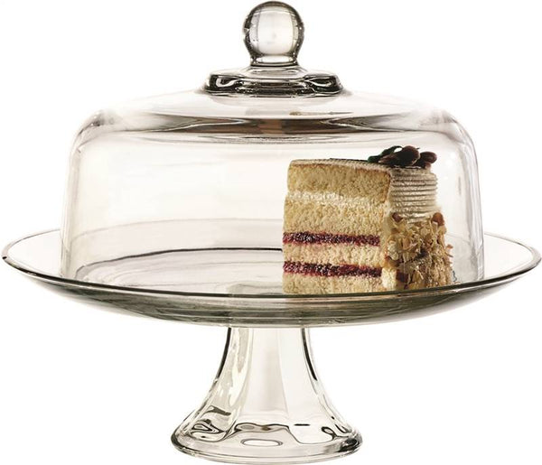 Oneida Presence Series 87892L13 Elegance Cake Set, Glass, Clear