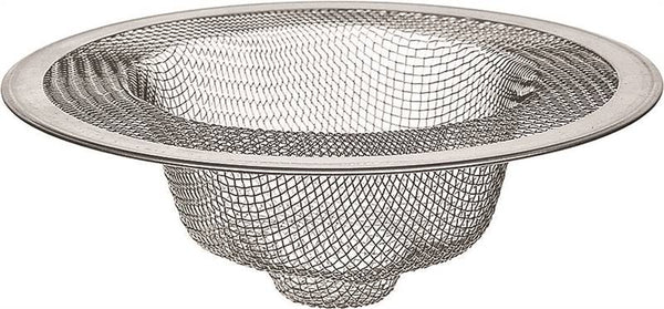 Danco 88822 Mesh Strainer, 4-1/2 in Dia, Stainless Steel, 4-1/2 in Mesh, For: 4-1/2 in Drain Opening Kitchen Sink