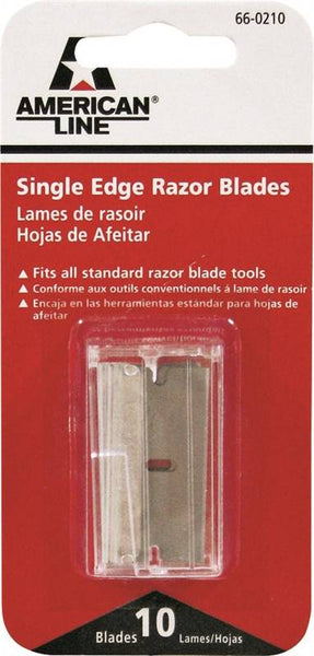 American LINE 66-0210 Single Edge Blade, Two-Facet Blade, 3/4 in W Blade, HCS Blade