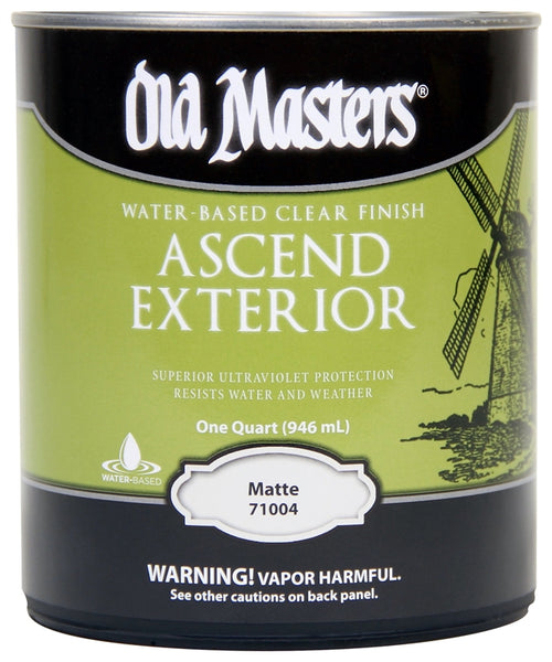 Old Masters 71004 Exterior Finish, Matte, Liquid, Clear, 1 qt