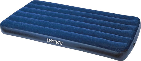 INTEX 68757 Downy Airbed Mattress, 75 in L, 39 in W, Twin, Vinyl, Blue