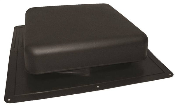 Master Flow RT65BL Roof Louver, 18-1/2 in L, 18 in W, Resin, Black