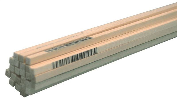 MIDWEST PRODUCTS 4044 Wood Strip, 24 in L Nominal, 1/8 in W Nominal, 1/8 in Thick Nominal