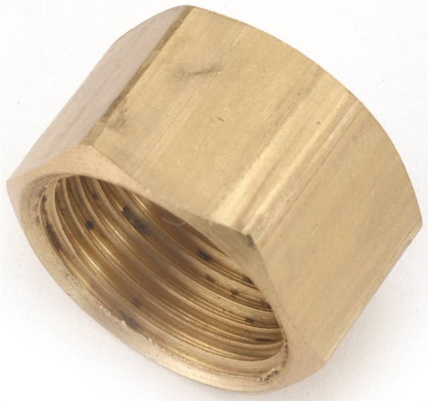 Anderson Metals 730081-10 Tube Cap, 5/8 in, Compression, Brass