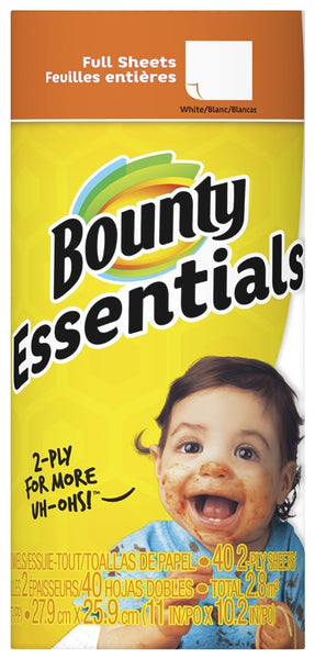 Bounty Essentials 74657 Paper Towel Roll, 2-Ply