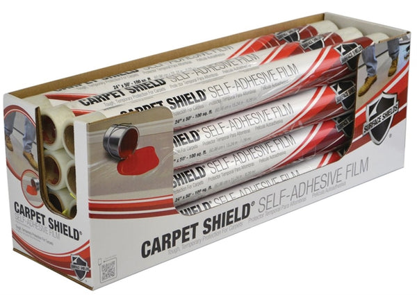 SURFACE SHIELDS CS2130W Carpet Shield, 30 ft L, 21 in W, 2.5 mil Thick, Polyethylene, Clear