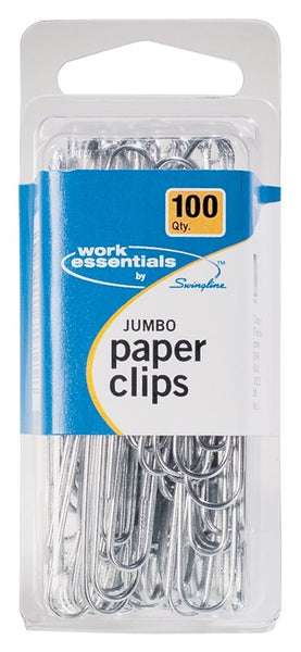 Swingline Work Essentials A70725855 Paper Clip, Jumbo, Silver