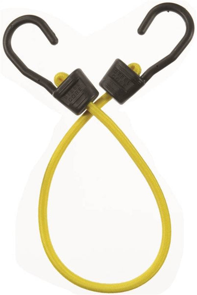 KEEPER Ultra Series 06074 Bungee Cord, 24 in L, Rubber, Yellow, Hook End