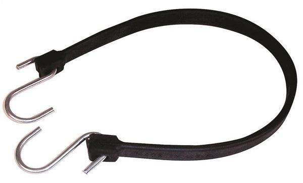 KEEPER 06219 Strap, 3/4 in W, 19 in L, EPDM Rubber, Black, S-Hook End