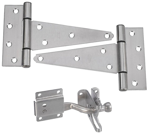 National Hardware DPV875 Series N343-434 Gate Kit, Stainless Steel, Silver, Stainless Steel, 3-Piece