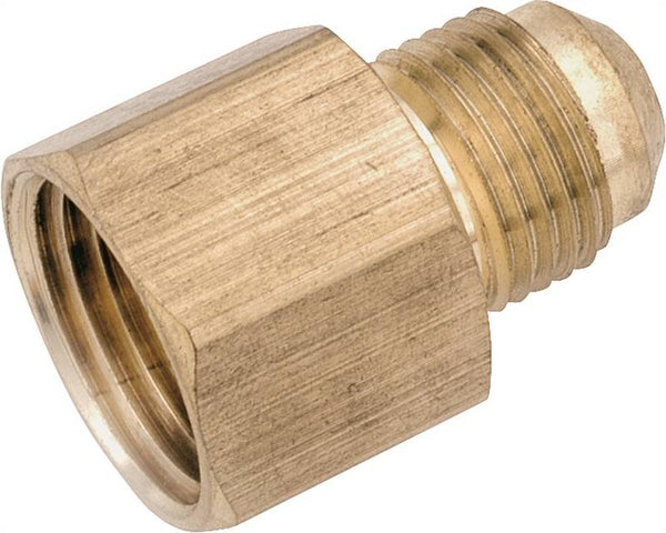 Anderson Metals 754046-0808 Tube Coupling, 1/2 in, Flare x FNPT, Brass