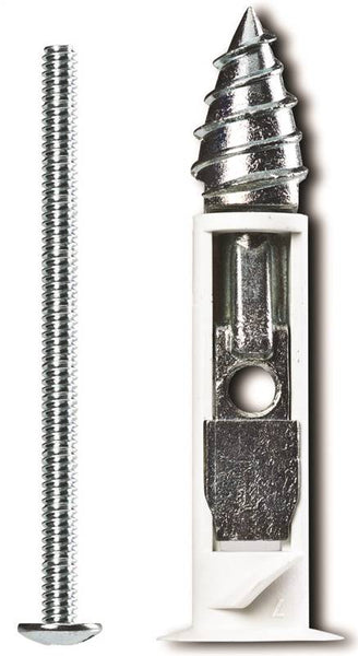 COBRA ANCHORS 364S Driller Toggle Bolt, 3 in L, Zinc, Chrome Zinc, 100 lb