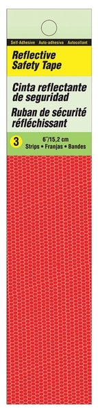 HY-KO TP-3R Reflective Safety Tape, 6 in L, Red