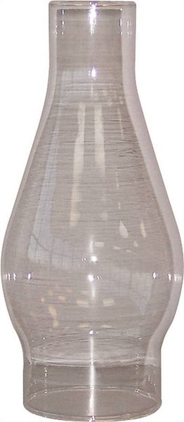 TIKI 411B Lamp Chimney, Glass, Clear, For: #110-MTB Chamber Lamp, Traditions Oil Lamps with 2-5/8 in Bases