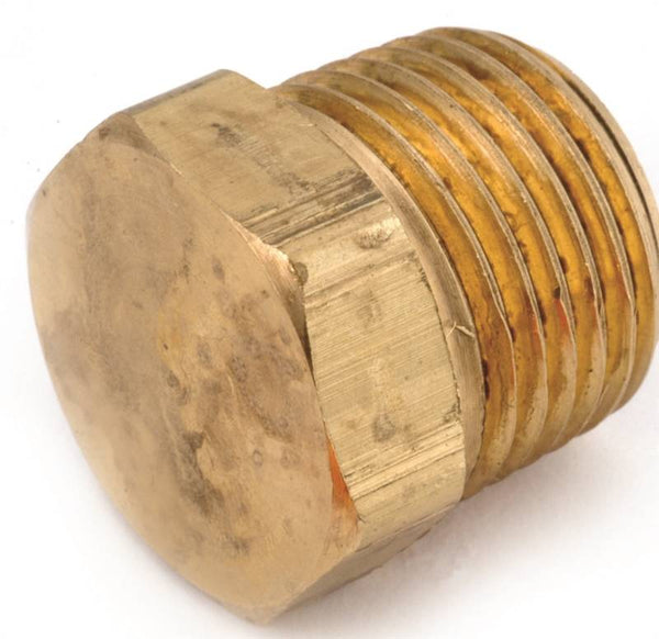 Anderson Metals 756121-04 Pipe Plug, 1/4 in, MPT, Brass