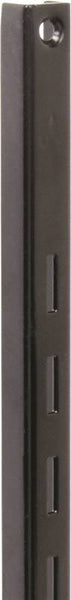 Knape & Vogt 80 80 BLK 36 Shelf Standard, 320 lb, 16 ga Thick Material, 5/8 in W, 36 in H, Steel