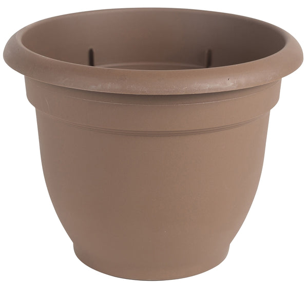 Bloem 20-56310CH Self-Watering Planter, 10 in Dia, 11 in W, Round, Plastic, Chocolate