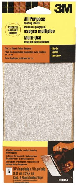 3M 9219NA Sanding Sheet Kit, Aluminum Oxide, 9 in L