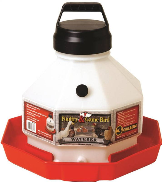 Little Giant PPF3 Poultry Waterer, 3 gal Capacity, Plastic