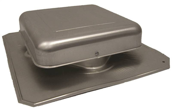 Master Flow R50A Roof Louver with Square Throat, 16-1/2 in L, 15 in W, Aluminum, Mill, Roof Installation