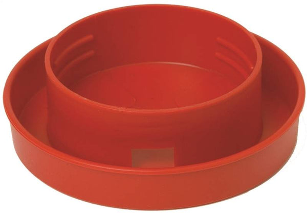 Little Giant 730 Poultry Waterer Base, 4 in Dia, 1-1/4 in H, 1 qt Capacity, Polystyrene, Red