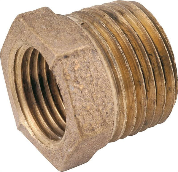 Anderson Metals 738110-0604 Reducing Pipe Bushing, 3/8 x 1/4 in, Male x Female, 200 psi Pressure