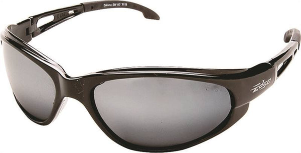 Edge SW117 Non-Polarized Safety Glasses, Unisex, Polycarbonate Lens, Full Frame, Nylon Frame, Black Frame