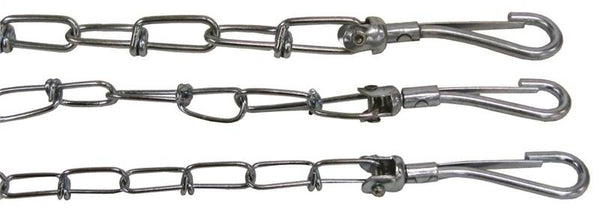 Boss Pet PDQ 43710 Pet Tie-Out Chain, Twist Link, 10 ft L Belt/Cable, Steel, For: Large Dogs up to 60 lb