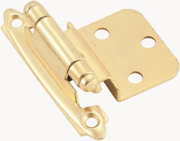 Amerock BP34283/BPR34283 Cabinet Hinge, 3/8 in Inset, Polished Brass